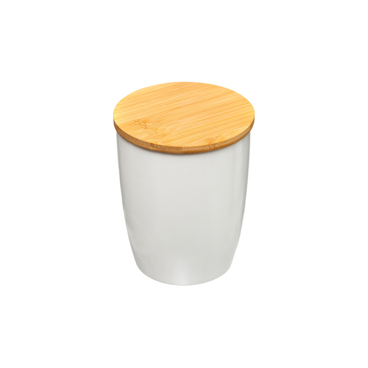 Ceramic & Bamboo Storage Jar