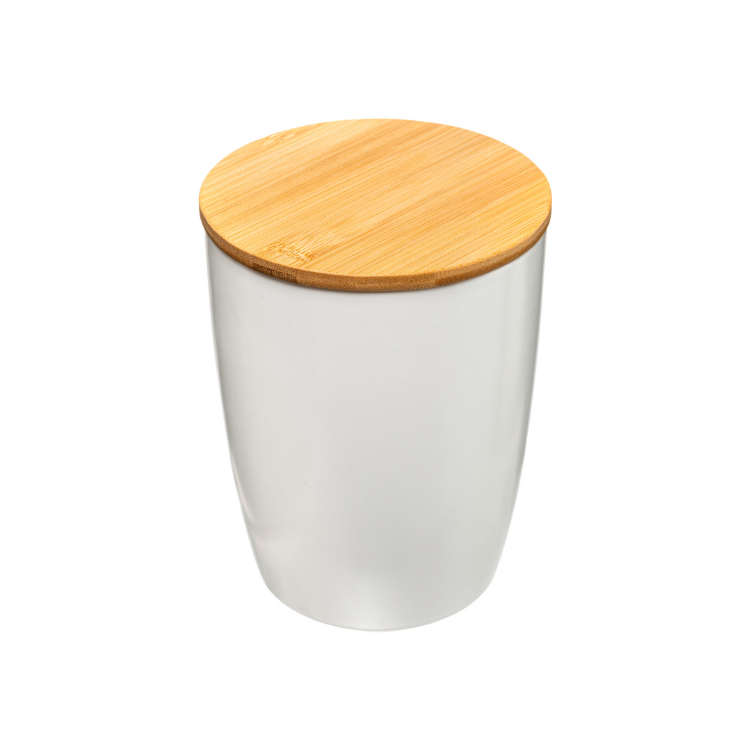 Ceramic & Bamboo Storage Jar