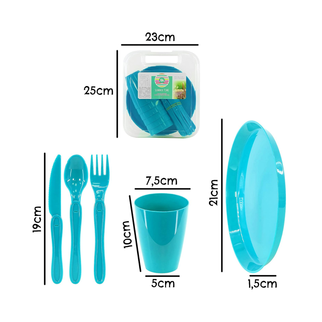 31 Piece Happy Picnic Set - Blue