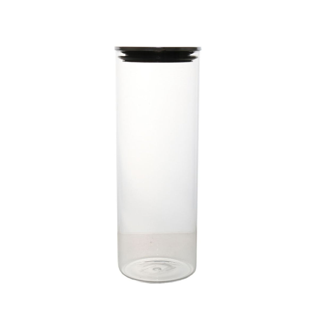 1.7L Glass Canister With Silver Lid