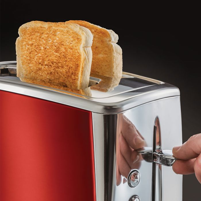 Russell Hobbs Red Luna 2 Slice Toaster