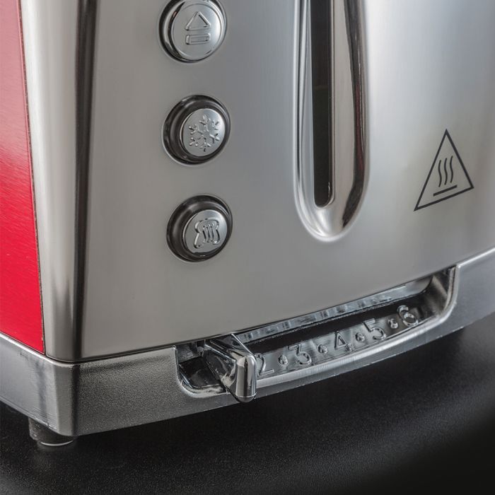 Russell Hobbs Red Luna 2 Slice Toaster