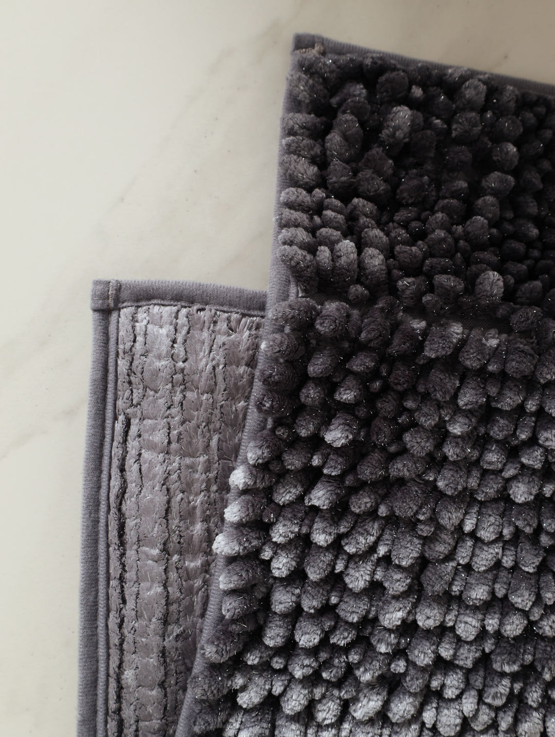 Plush Lurex Bobble Bath Mat