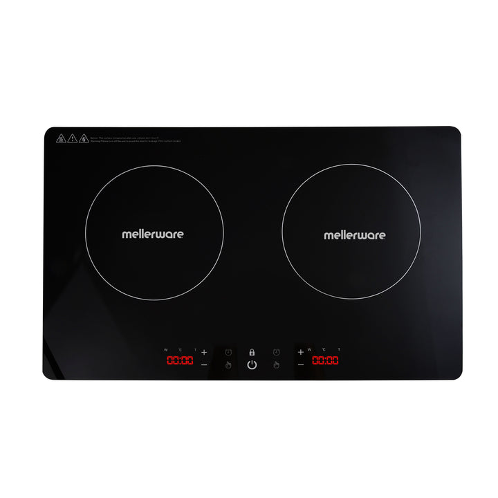 3000W Induction Cooker Double Glass Black