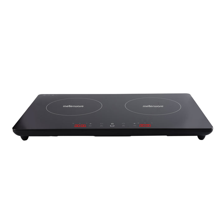 3000W Induction Cooker Double Glass Black