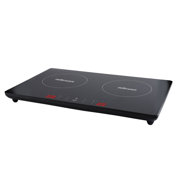 3000W Induction Cooker Double Glass Black