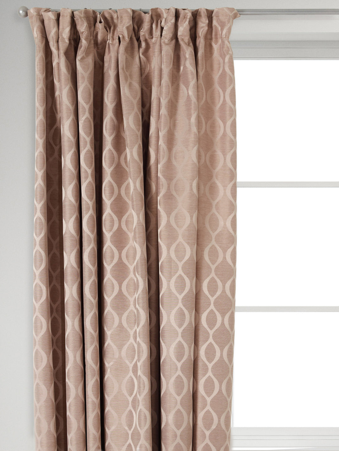 Helix Jacquard Taped Lined Curtain