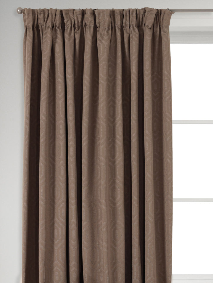 Geo Jacquard Taped Lined Curtain