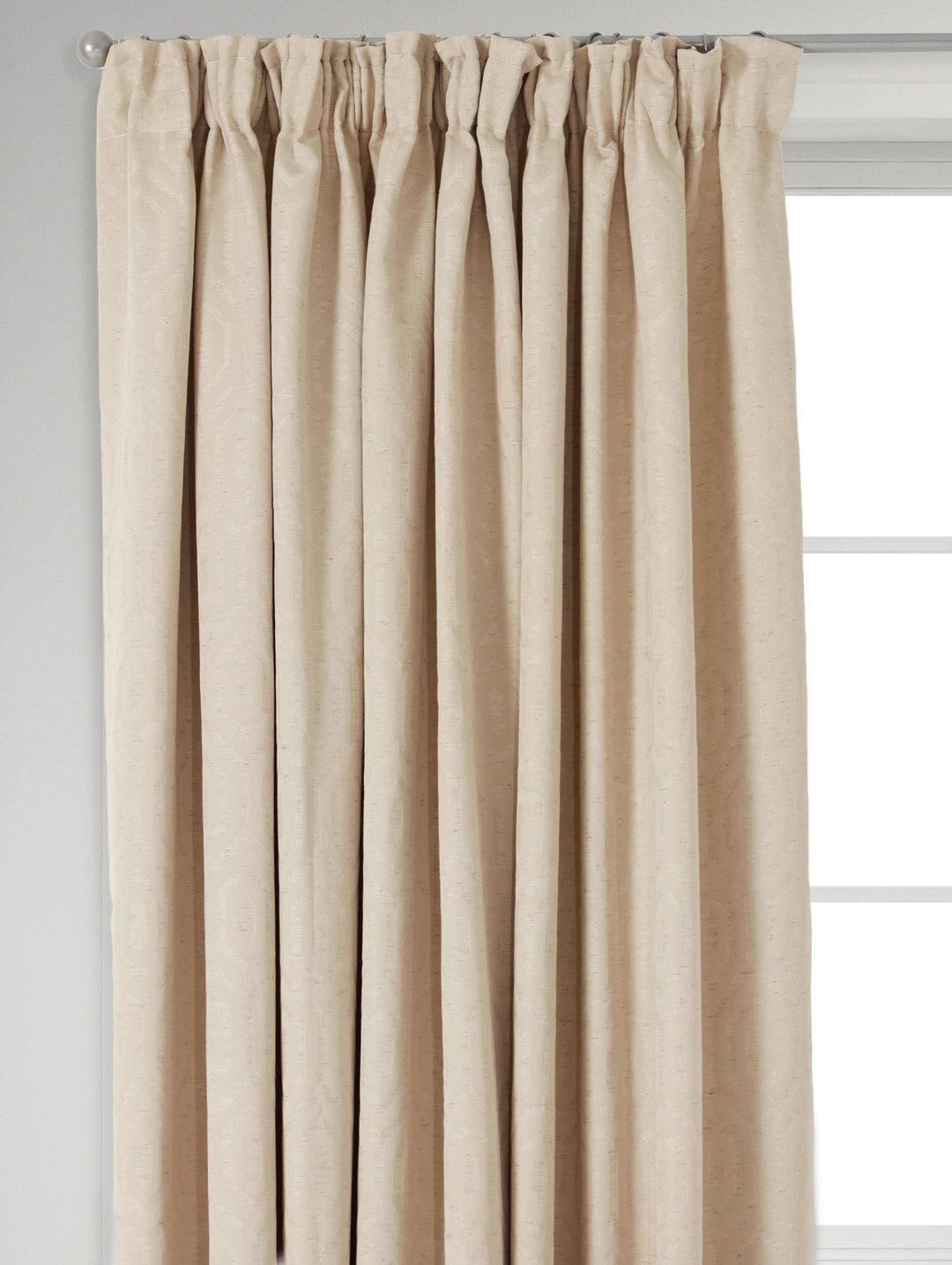 Geo Jacquard Taped Lined Curtain