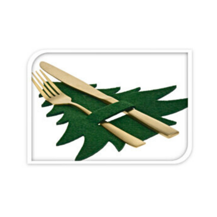 CHRISTMAS TREE CUTLERY HOLDER - SET OF 4