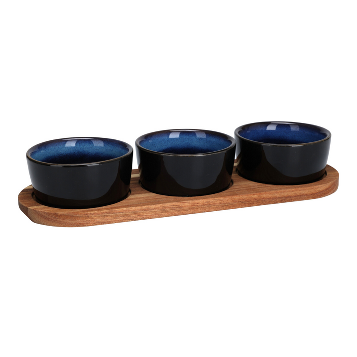 Acacia Tray Serving Set On - 4Pcs