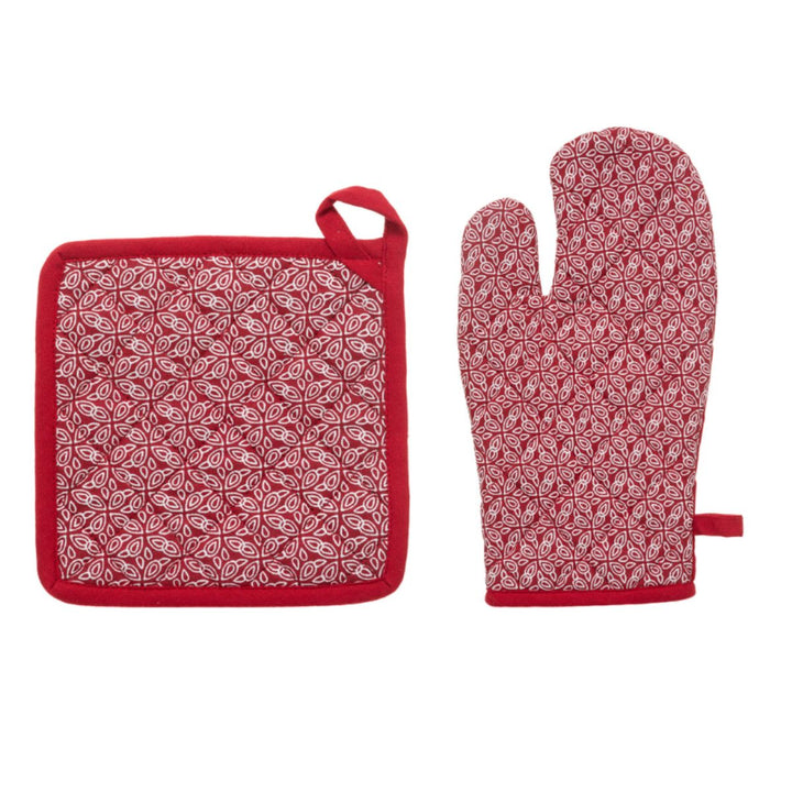 Printed Glove & Pot Holder Set