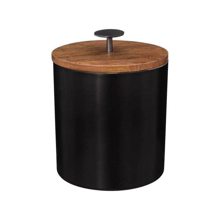 Mango Wood Trim Double Walled Ice Bucket