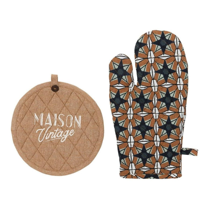 Printed Glove & Pot Holder Set