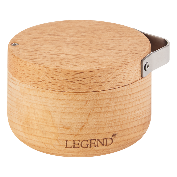 Legend Premium Beechwood Salt Cellar with Spoon