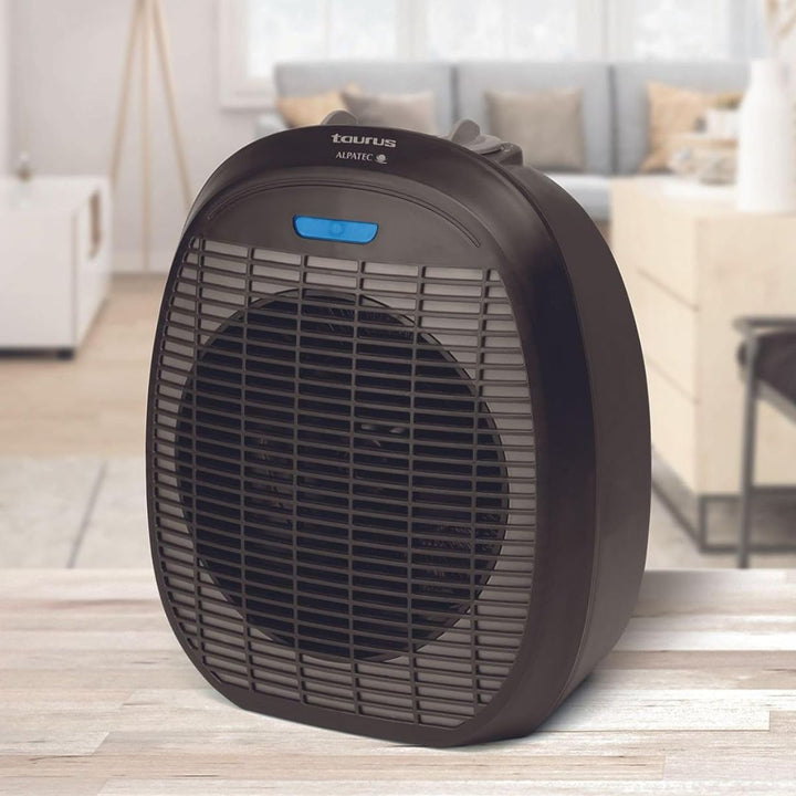 2400W Heater Floor Fan Black 2 Heat Settings