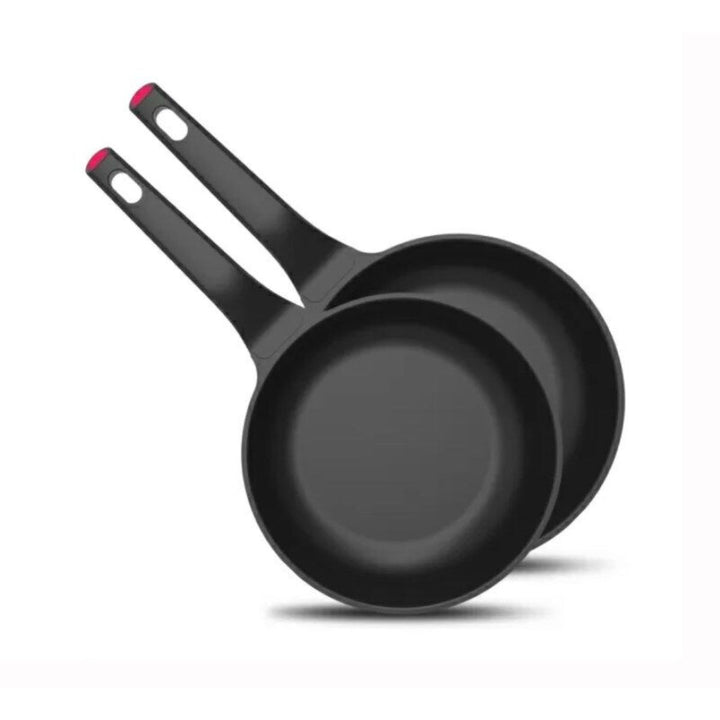 2 Pack Frying Pan Cast Aluminium - 20 + 24cm