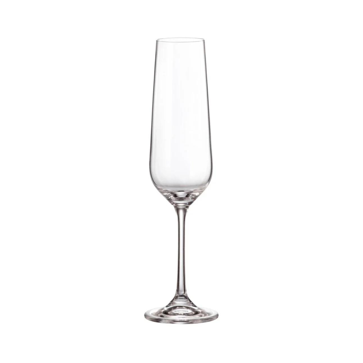 6x 210ml Crystal Champagne Glasses