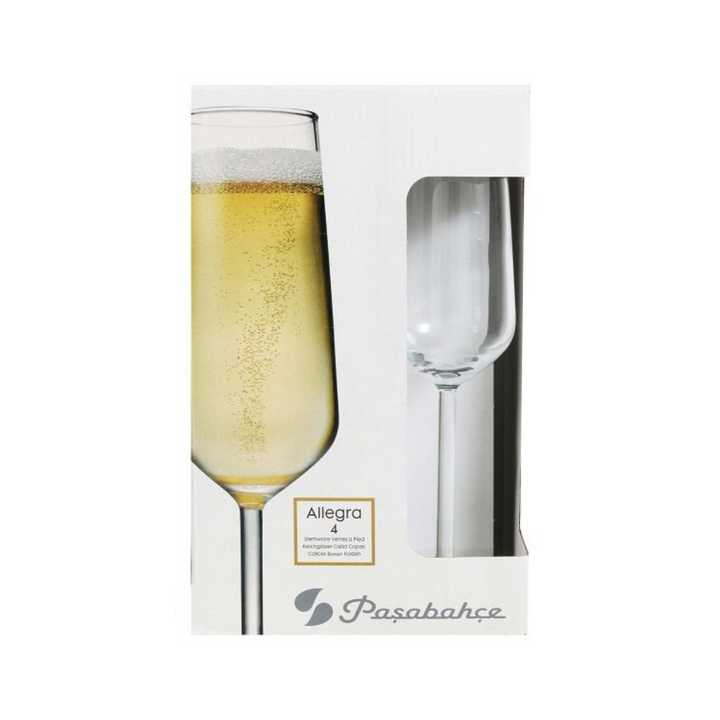 Pasabahce Allegra 4 Piece Champagne Glass Set