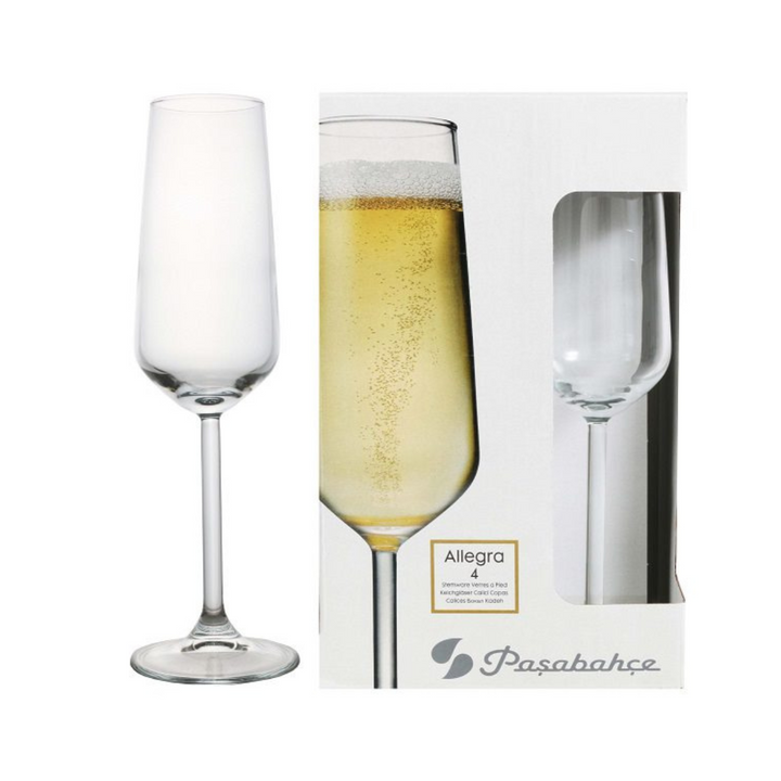 Pasabahce Allegra 4 Piece Champagne Glass Set