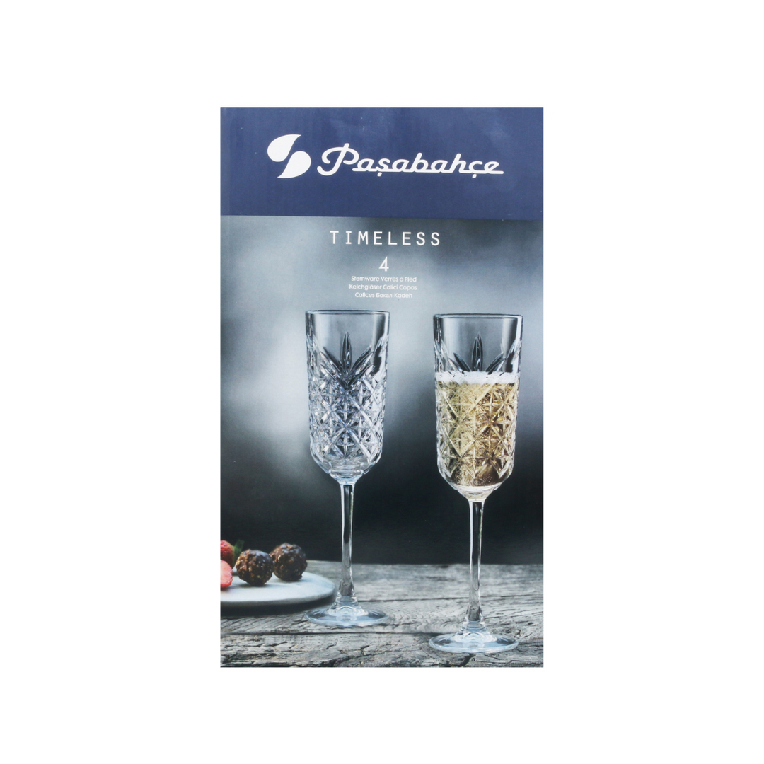 Pasabahce Timeless Champagne Glass Set - 4 X 175ml