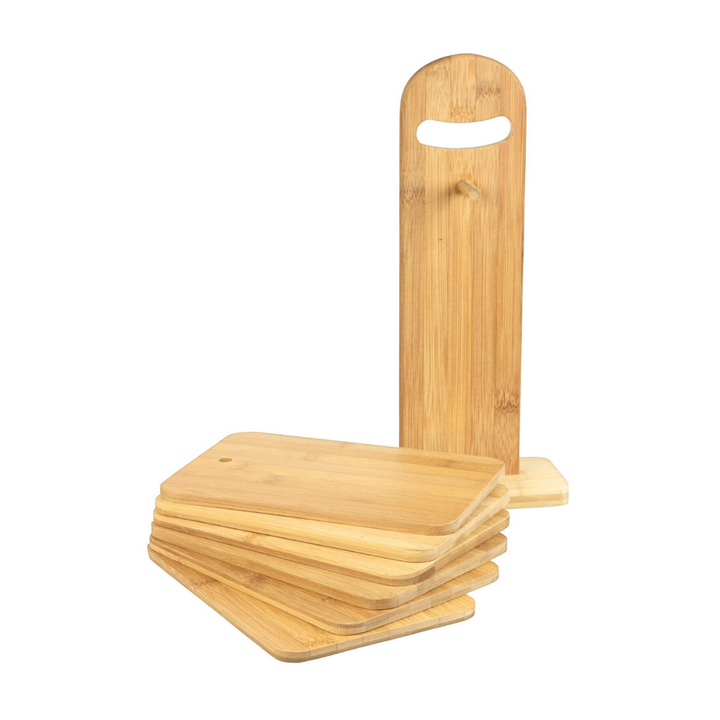 6 Piece Bamboo Cutting Board Set