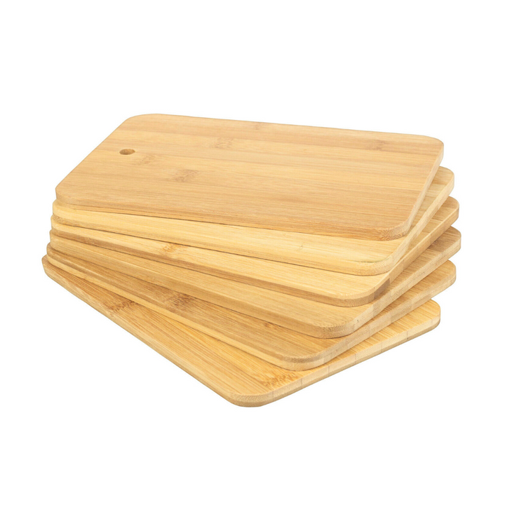 6 Piece Bamboo Cutting Board Set