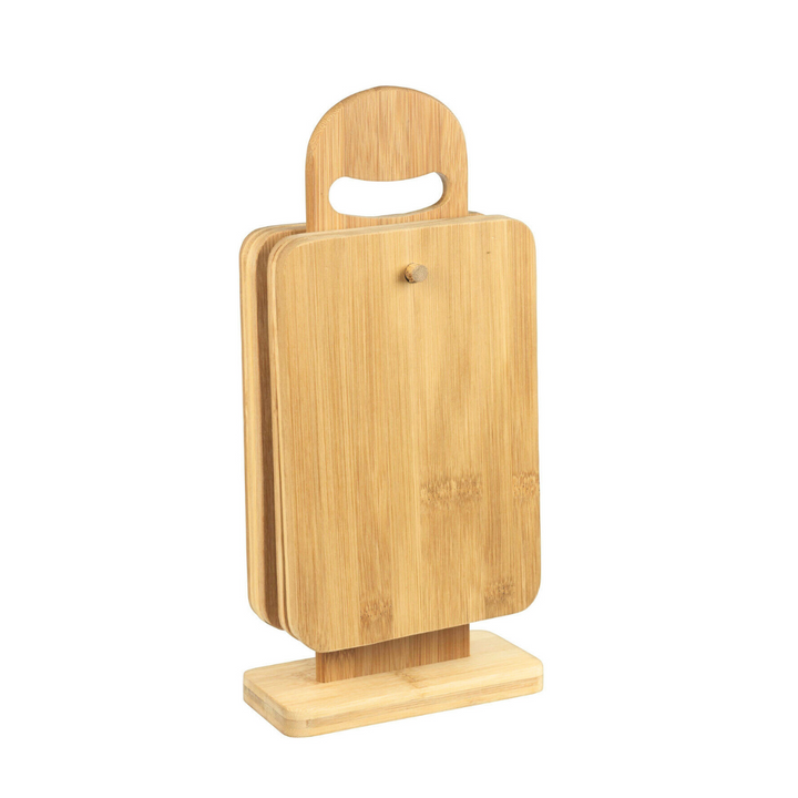 6 Piece Bamboo Cutting Board Set