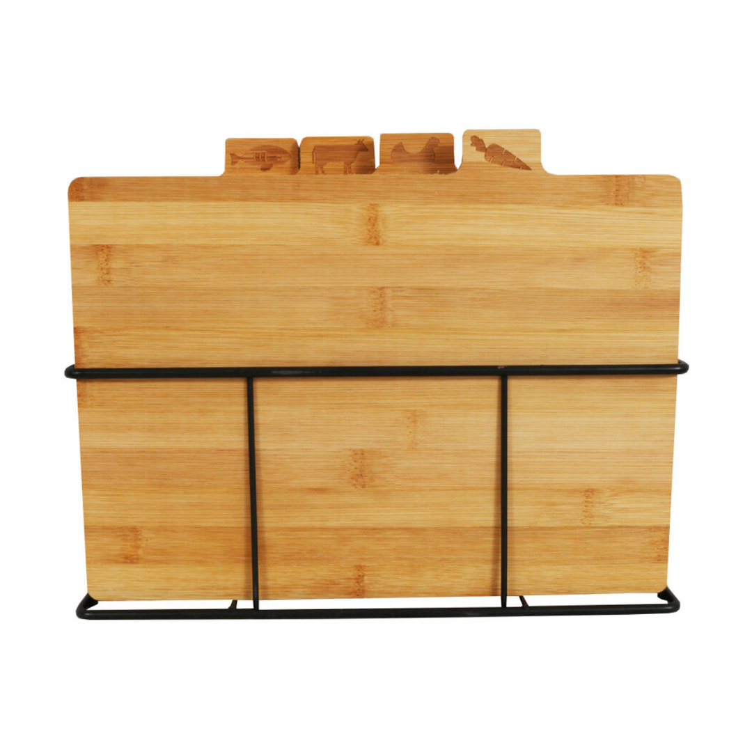 5 Piece Bamboo Cutting Board Set