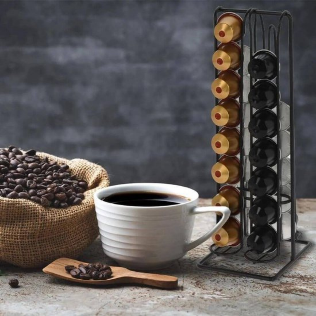 Metal Coffee Cap Holder - Black