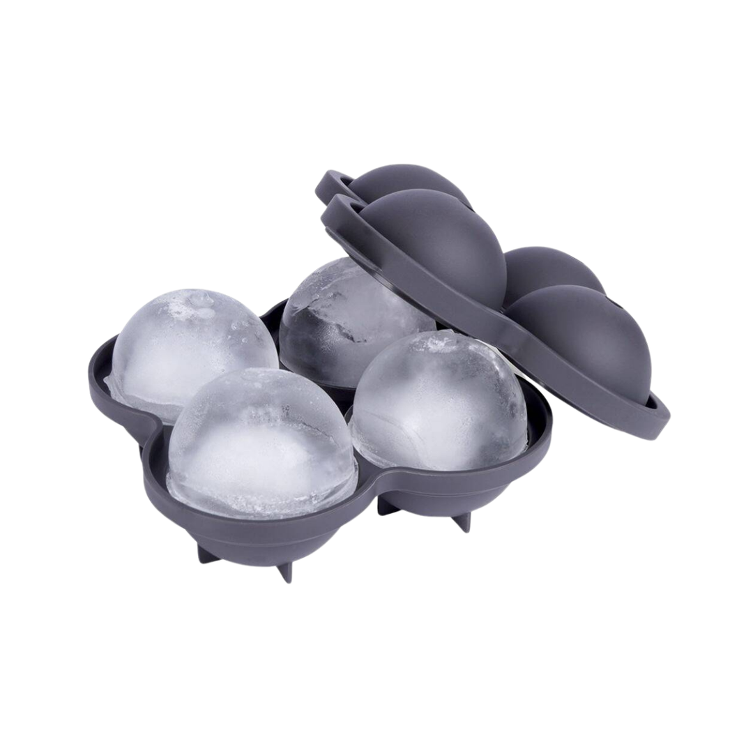 Ice Ball Tray For 4 Balls - Black