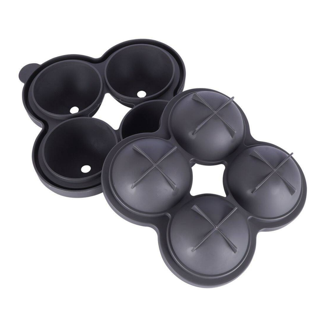 Ice Ball Tray For 4 Balls - Black