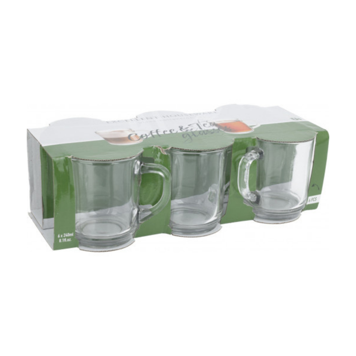 6 Piece Coffee & Tea Glass Set