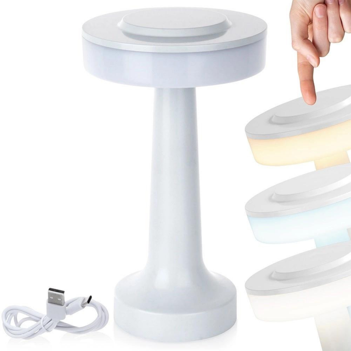 Table Lamp With Touch Control - White