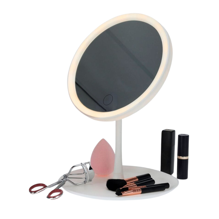 Make Up Mirror With Led Light - White