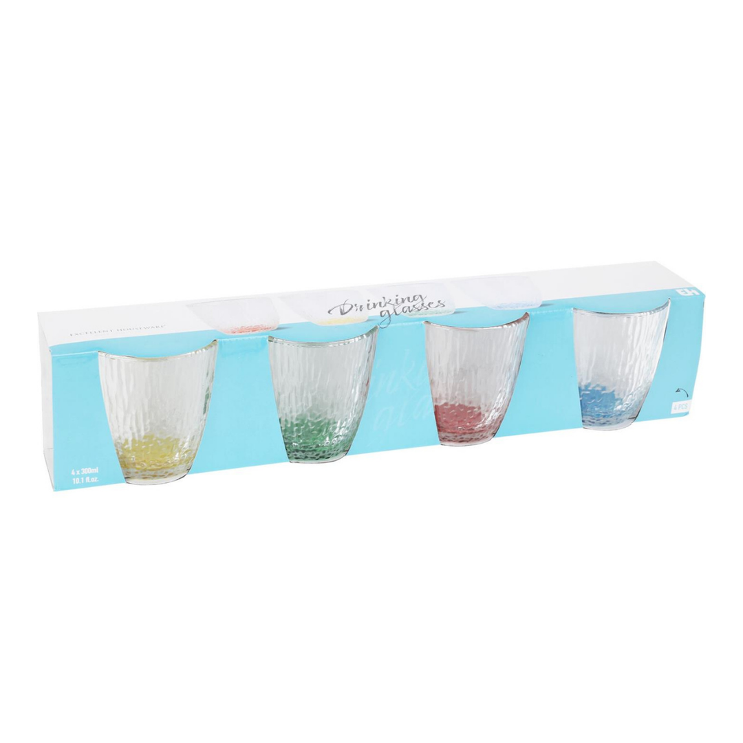 4 Piece Drinking Glass Set 300Ml