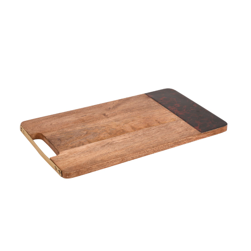 ArtesÃ  Rectangular Serving Board With Tortoise Shell Resin Edge