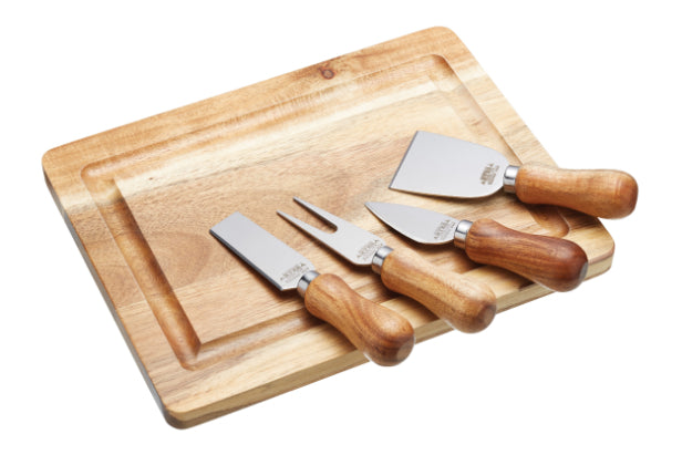 ArtesÃ  Acacia Wood Cheese Board & Knife Set