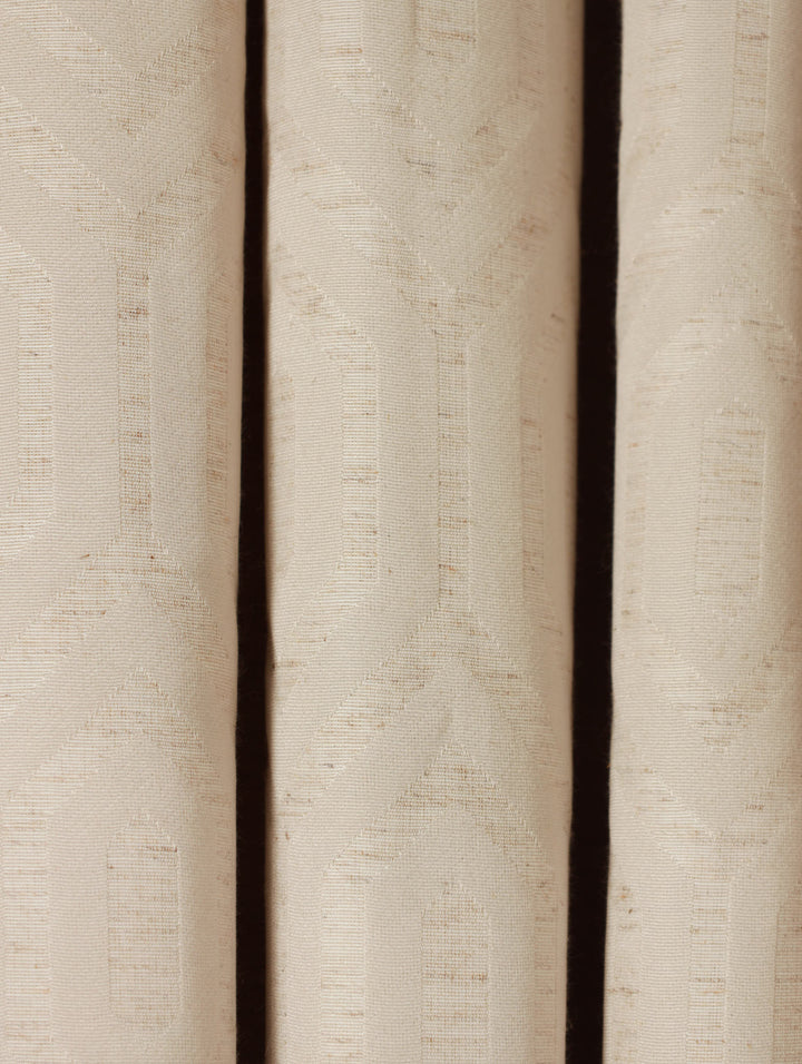 Geo Jacquard Taped Lined Curtain