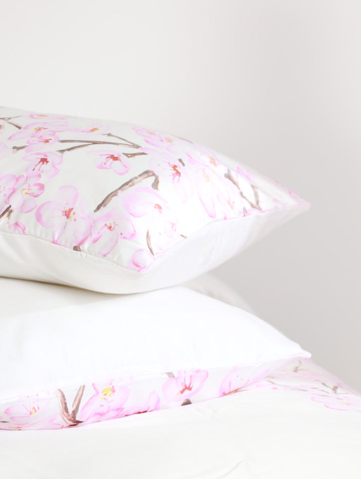 Cherry Blossom Duvet Set - Silver