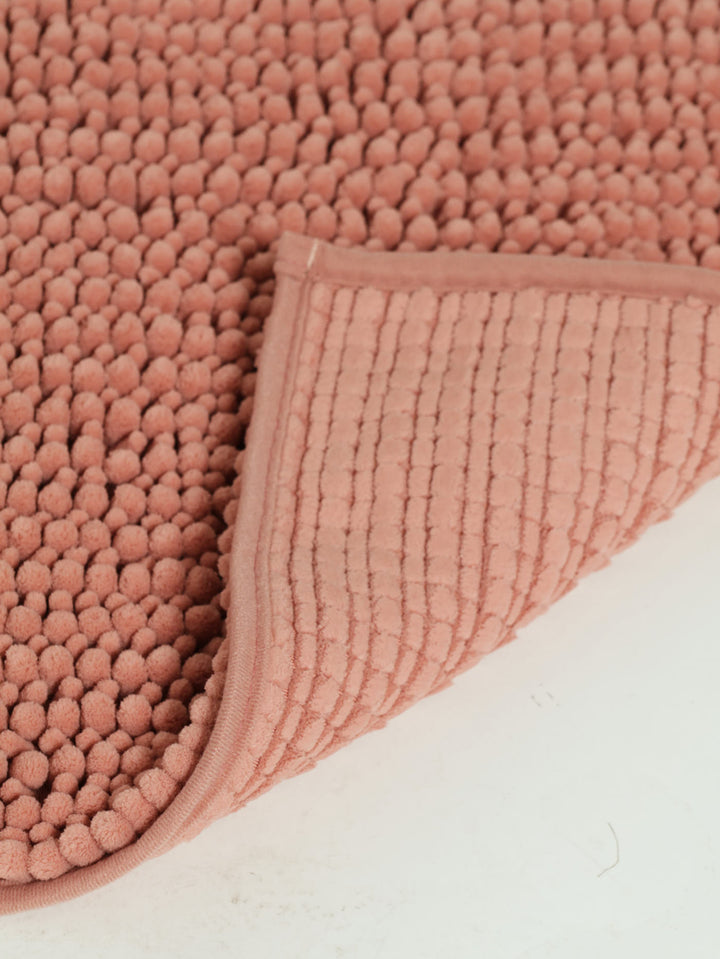 Norfolk Micro-Chenille Bathmat - Coral Pink