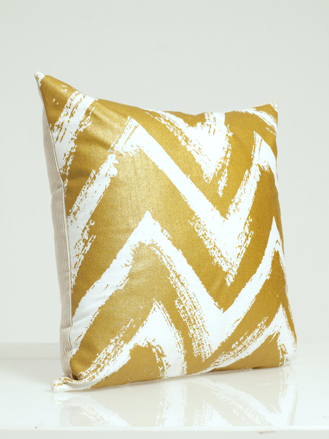 Chevron Gold Foil Scatter Cushion