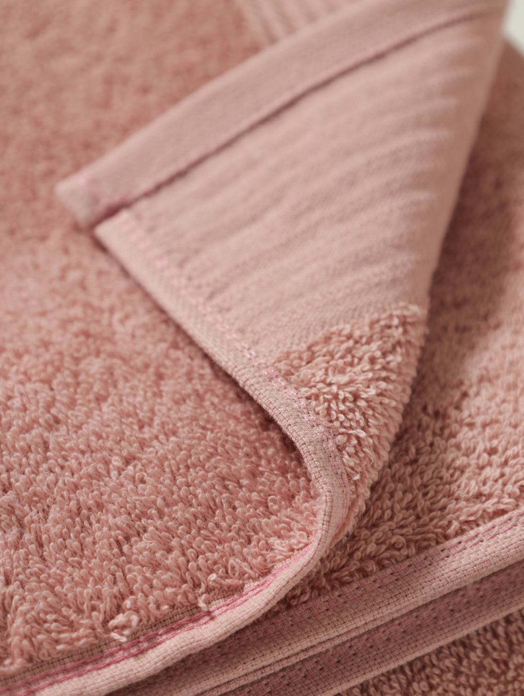 Signature Ripple Border Towels - Blush