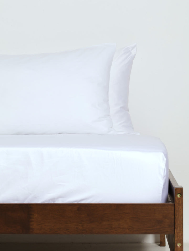 2 Pack 100% Cotton Percale Pillowcases - 400TC