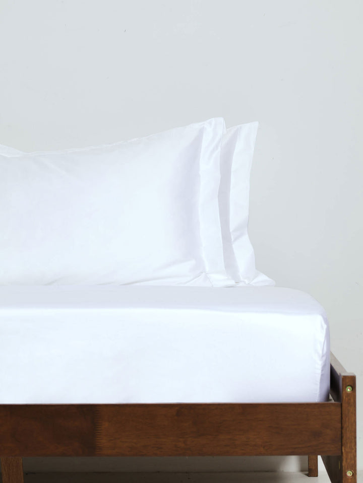 2 Pack 100% Cotton Percale Oxford Pillowcases - 400TC