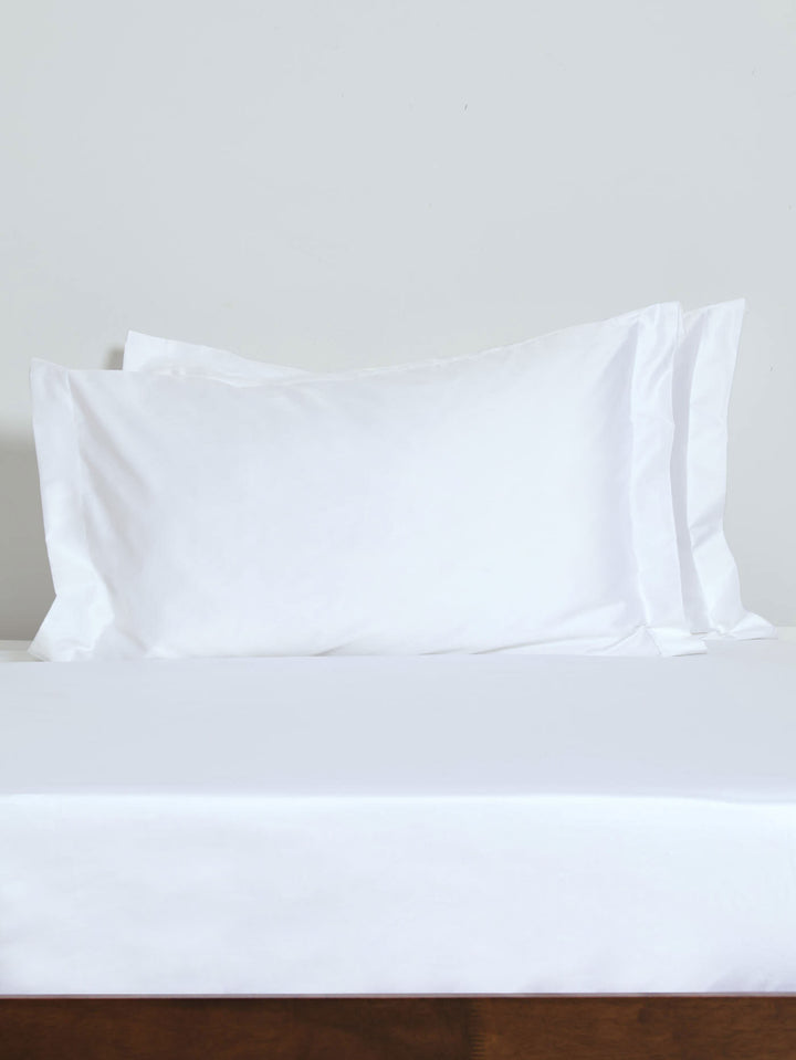 2 Pack 100% Cotton Percale Oxford Pillowcases - 400TC