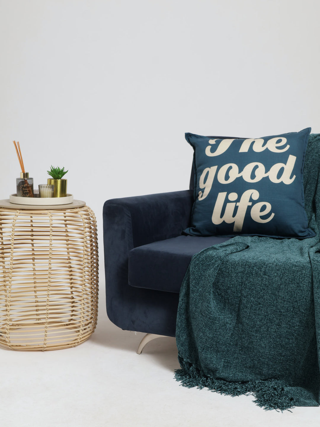 The Good Life Scatter Cushion 50 X 50 cm - Denim