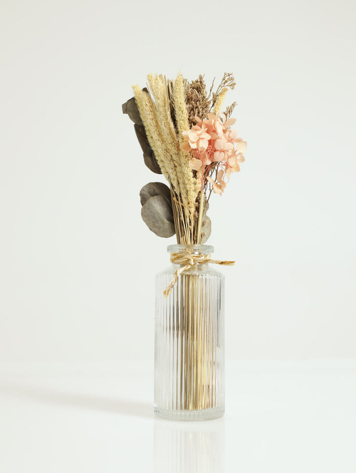 Glass Vase & Dried Flowers