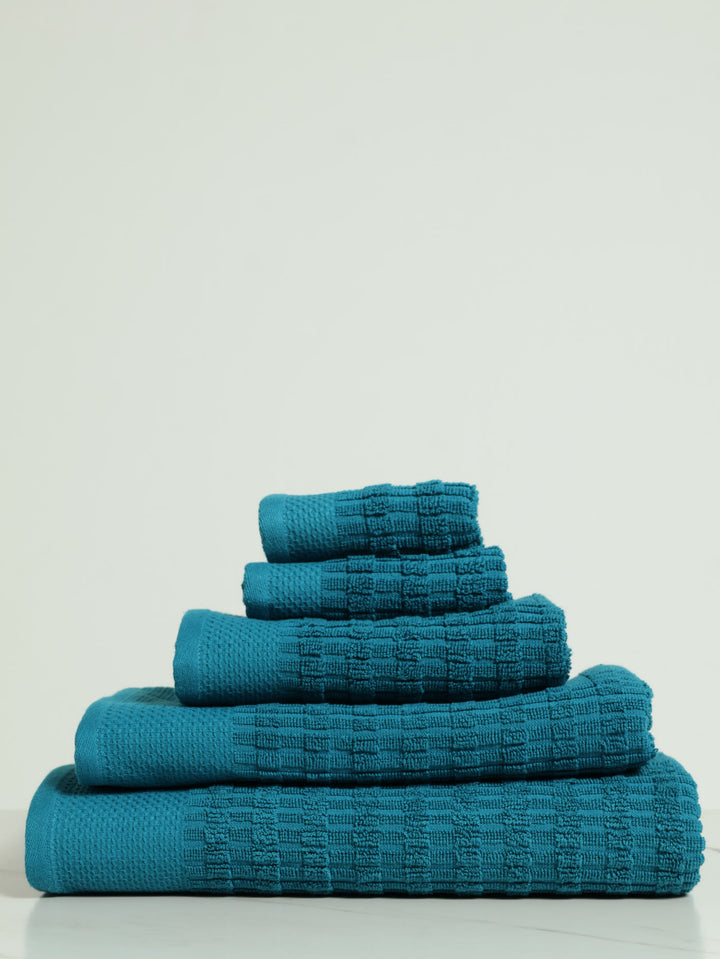 Checkerboard Towels - Teal