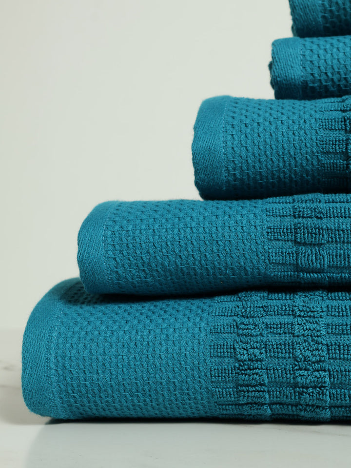 Checkerboard Towels - Teal